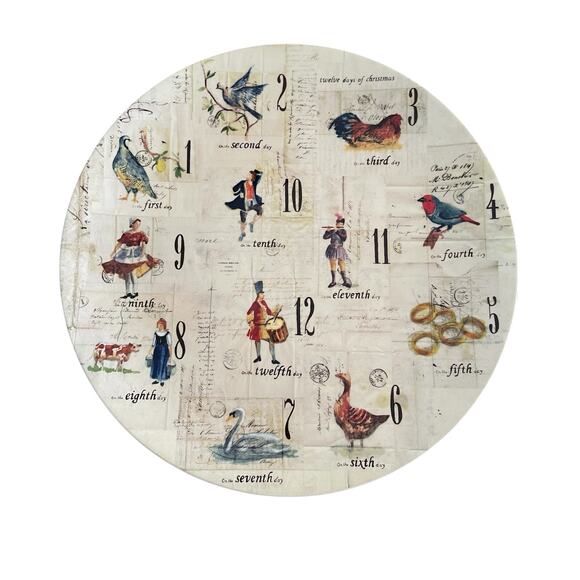 Williams Sonoma 12 Days of Christmas Round 13" Stoneware Cookie Platter M Lacaze - Picture 4 of 9